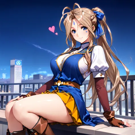 (Masterpiece, Top Quality, Super Detail: 1.5), Super High Quality, Very Beautiful, 8k, Anatomically Correct, Precise, One Woman, Alone, Sexy Adult Woman, milf, Breasts, Perfect Fingers, Long Ash Blond Hair, High Position Ponytail, Blue Ribbon, Shiny Hair T...