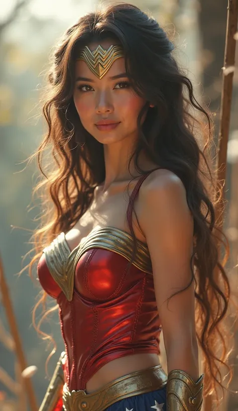 Cute Japanese Wonder Woman in her 20s