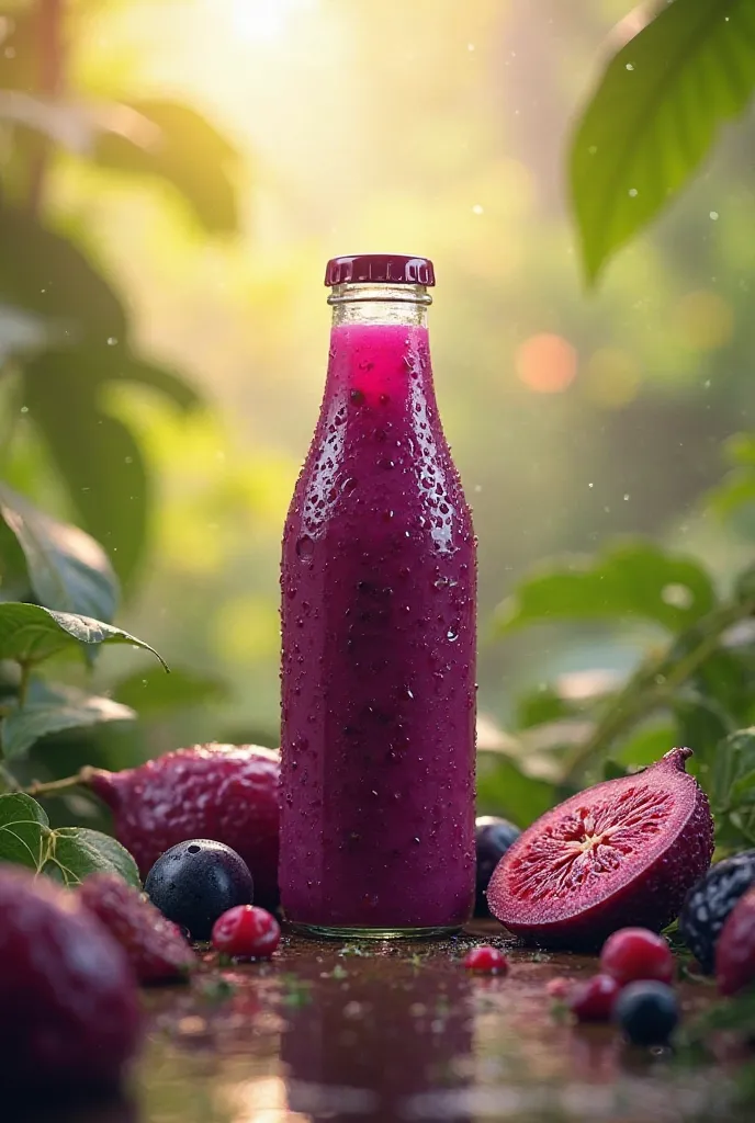 I created an image stating that I sell açaí in a bottle 