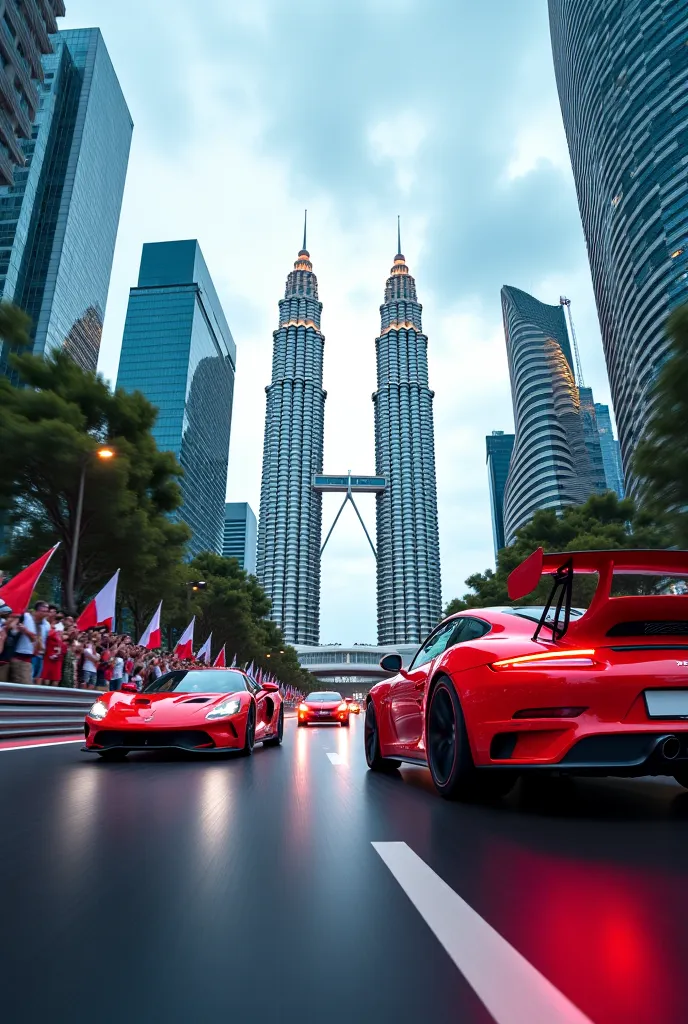 Car racing at klcc Malaysia 