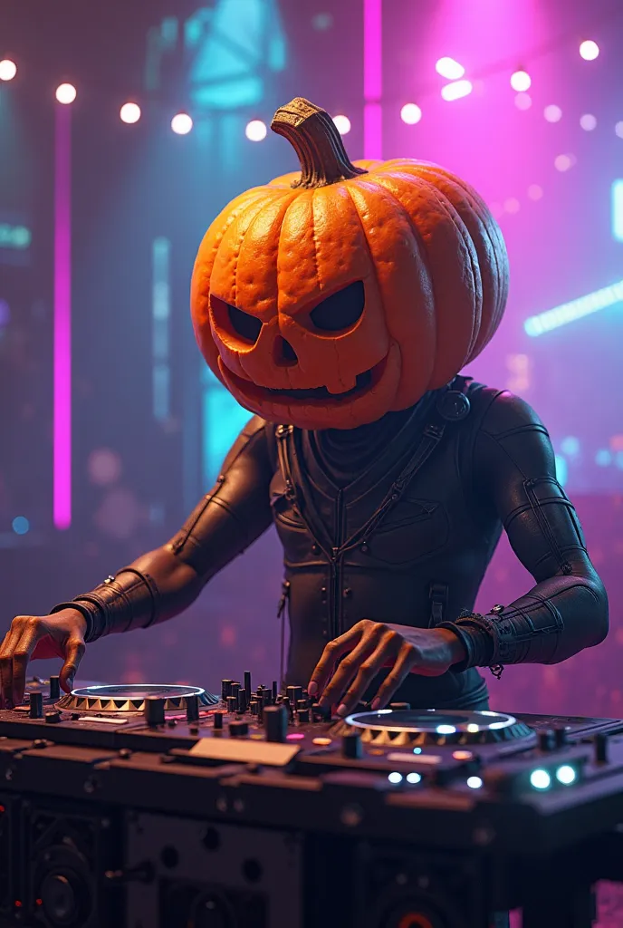 pumpkin head dj