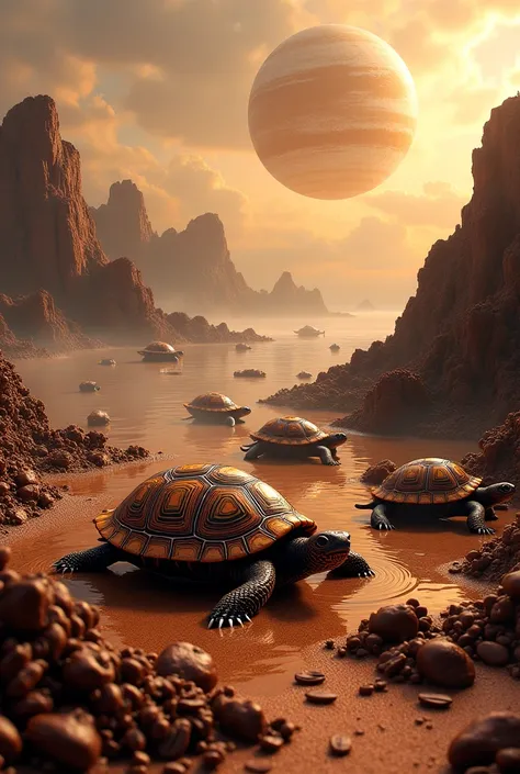 Fantasy Planets with Coffee turtles 