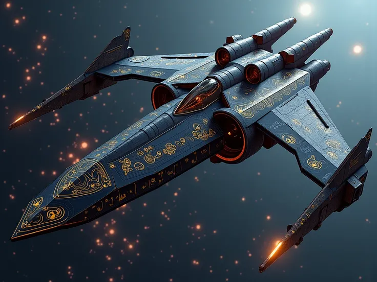 Starfighter aircraft with Warhammer 40k technology