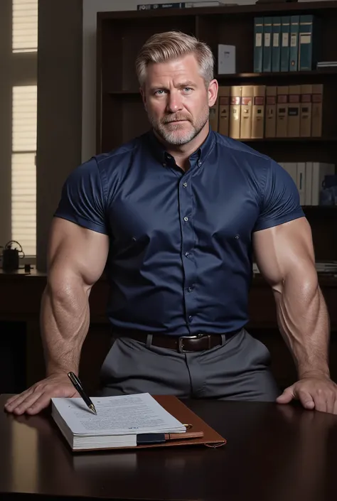 Masterpiece, Accurate, Award Winning, Best Quality, Extremely Detailed, 8K, HD, Super-Resolution, Dynamic Depth of Field, Photorealistic, Full Coloured, Realistic Skin and Hair Texture, ((a 35-year-old, German school disciplinarian with fair skin, sharp an...