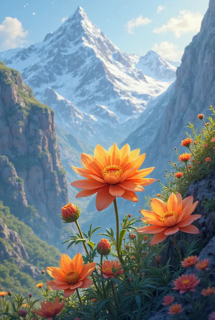 Beautiful flower in mountain 