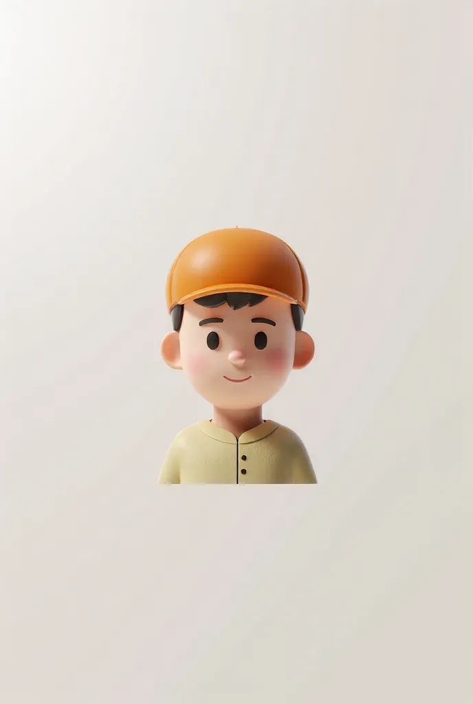 A 3D human head icon wearing a hat
