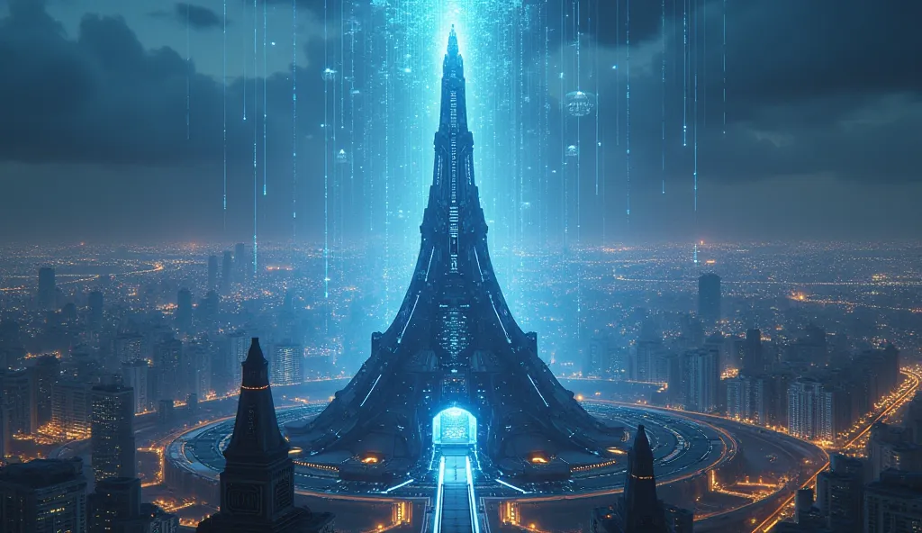 Central Tower → The heart of OMNINET, where the main AI awaits.