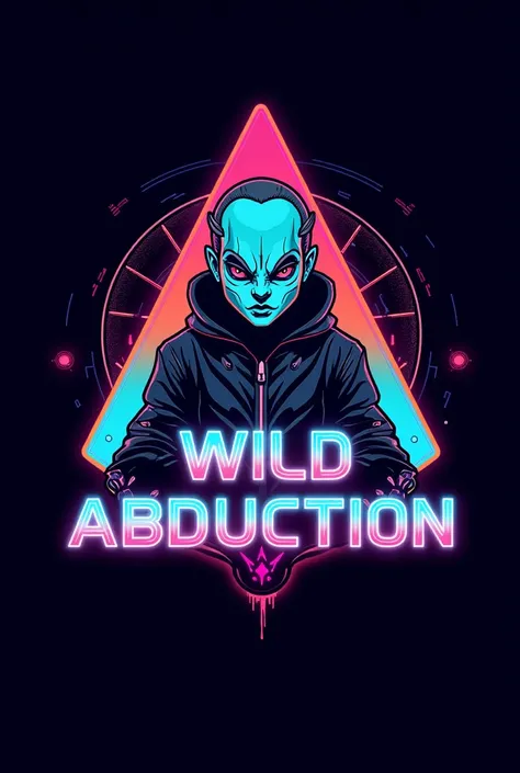 Uma logo com o nome Wild abduction Com os temas y2k Em 4K