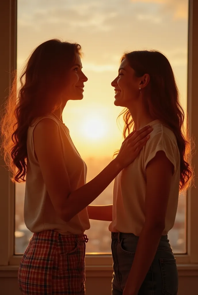 Make a lively conversation between two friends, where one woman tells the other that if she is going to go to the friend who leaves the country and is going to organize a farewell party, that she had invited her and that she wanted her to go and the friend...