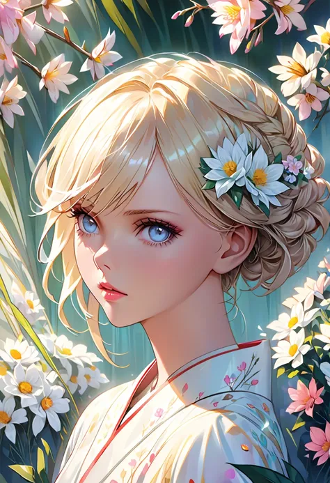  Charlize Theron in Marco Mazzoni style botanical paintings, Details, super realistic,  front view,  Symbolism and Surrealism Elements, Painting by MSE、Charming and Sensual Charlize Theron 、by Agnes Cecil ,  luminous design,  pastel  colours, Drops of ink,...