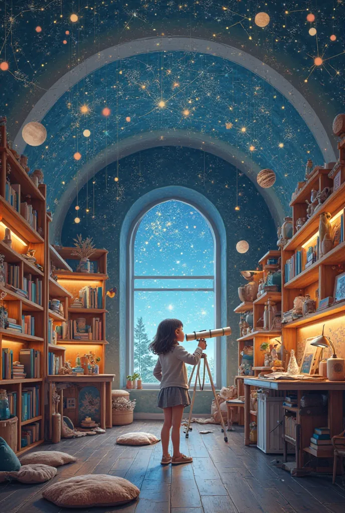 Room for a girl for observing science ( star)