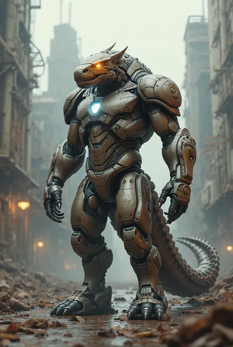 ironman as armadillo in realistic image