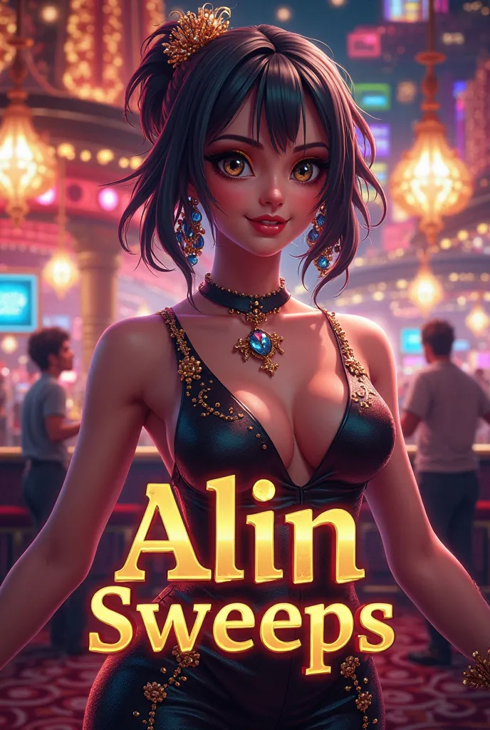 Page name:- ALIN SWEEPS 
Attractive banner with casino pic BG, page name will bold in middle.