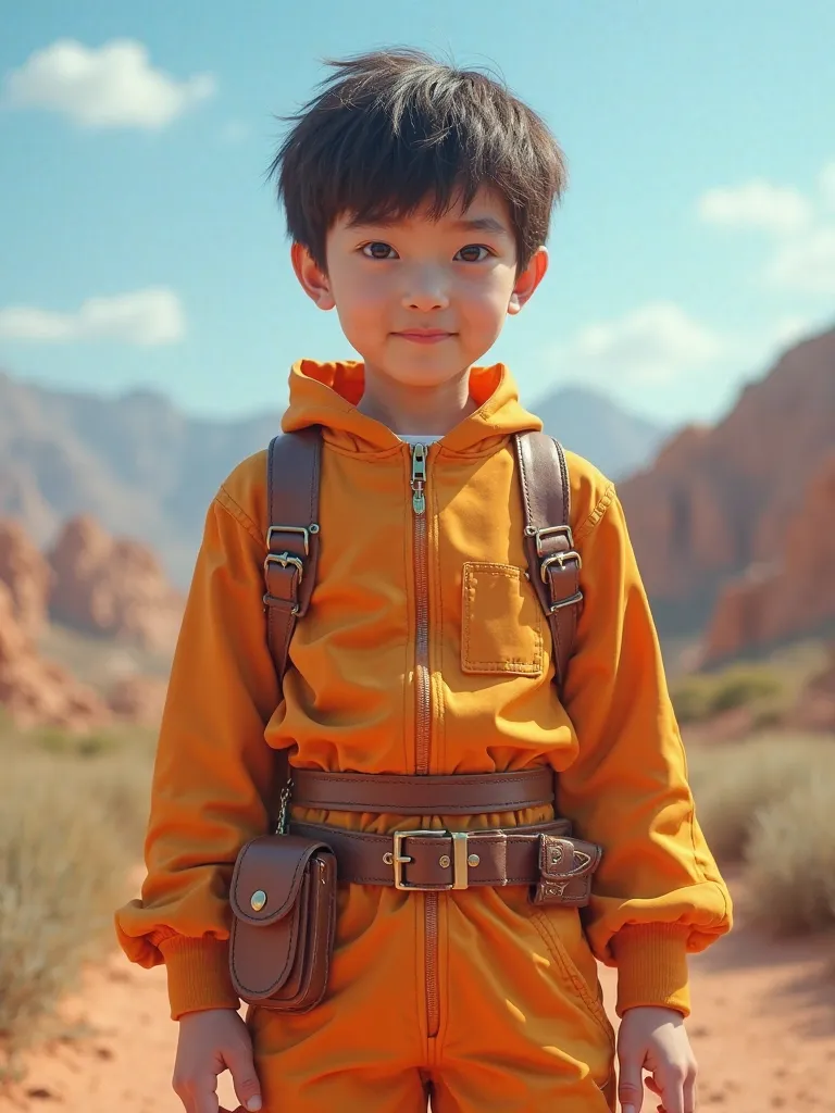  Boy,, dressed in imitation of the character, Solo,From the cartoon Peach Day,Actual Photograph,Photographed Real People,intense color,Clear Color,Clear Fabric,Clear lines,Photographed Realistic,Fine Skin Color,Rao, landscape ,Bright colors,Light Appearanc...