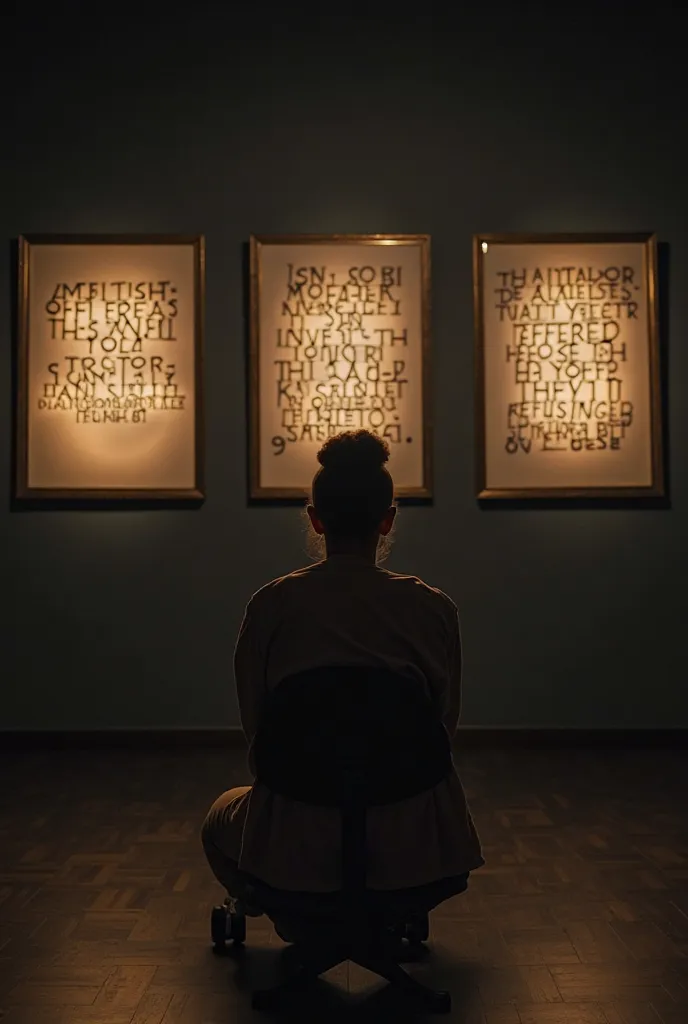 	
Singer seated in a dimly lit studio with three wall arts displaying Bible verses: Isaiah 40:30-31, Genesis 26:20-22, Acts 28:3-6. Final shot reveals all three verses illuminated, symbolizing divine revelation