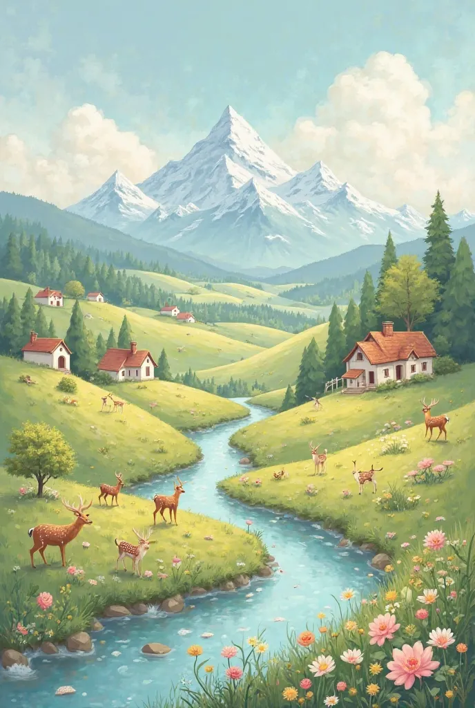 Innocent style landscape painting