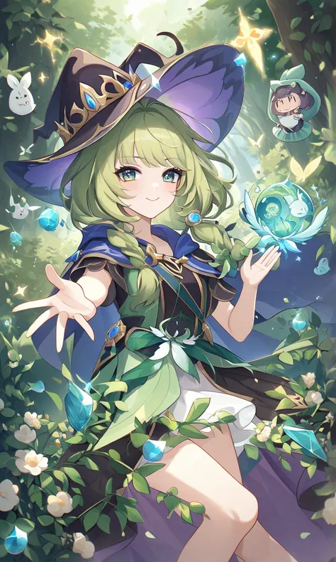 Let&#39;s go! Here is a new witch character for Genshin Impact!

**Name:** Seraphine

**element:** Dendro

**vision:** She controls nature and has abilities that allow her to summon magical plants and creatures to help her in battle.

** Aparência:** Serap...