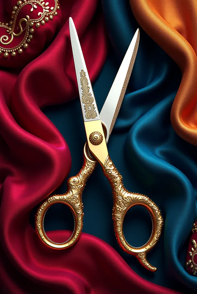 The background of an online store in Instagram to sell fabrics 
It has scissors that are forbidden with the letter Nuun