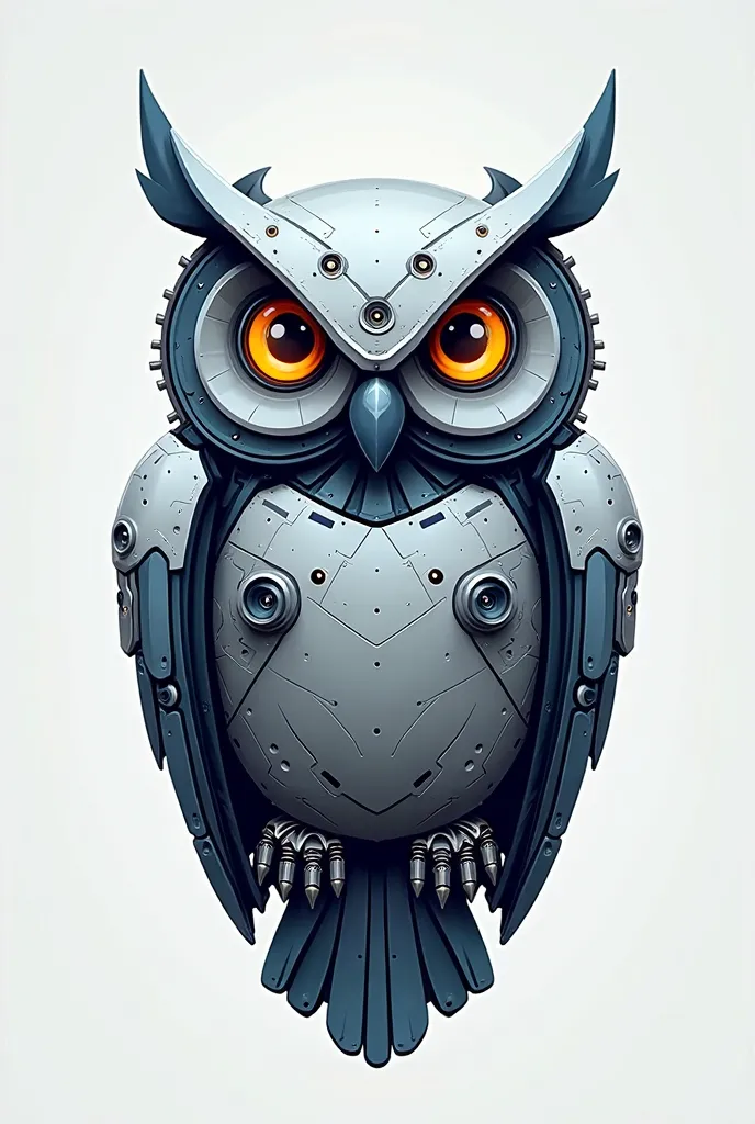 I want the logo of a company called Edutech Ltda which is dedicated to software development and its symbol is a robotic owl that represents technology, wisdom and knowledge. I want the name of the company to appear in the image as well