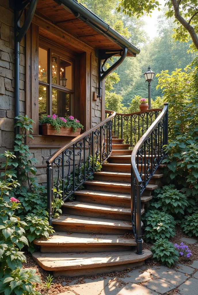 A side house staircase