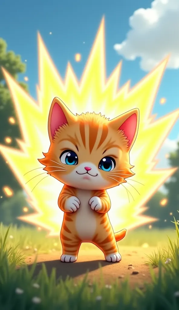 A cute kitten that looks like Goku in Dragon Ball

Kamehameha is about to release waves

As real as the picture