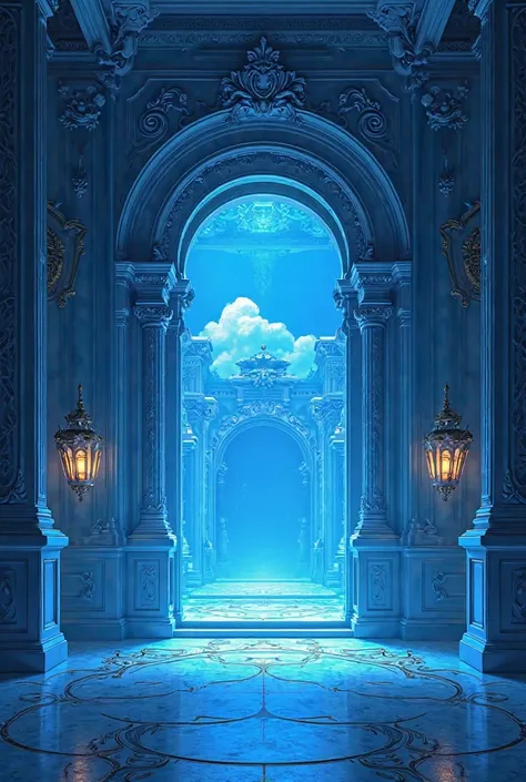 Blue color palace entrance