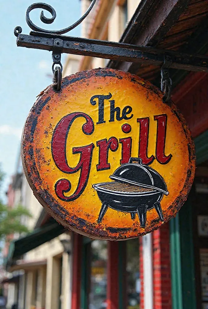 Make me a sign for a restaurant that says

The grill and something else

Just as it goes