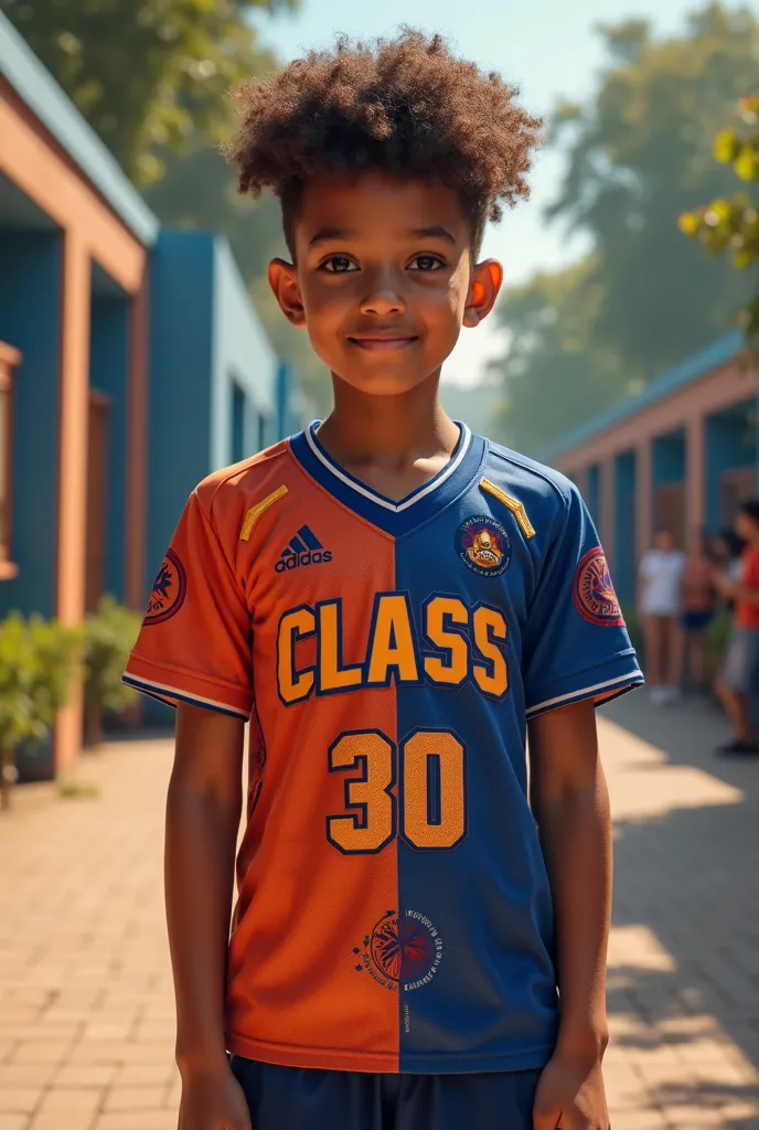 Create an interclass jersey with the number on the back and the class number the little one on the chest in the front 1°C with the design of the master with cool details n very striking 