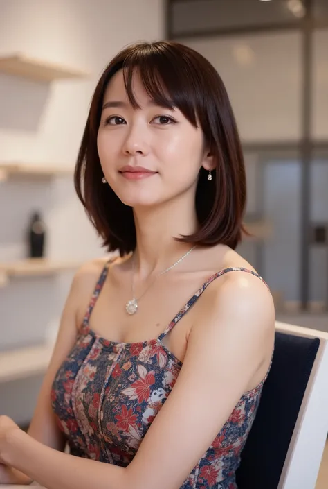Best quality, 8k, Masterpiece :1.3)), 1girl, beautiful woman with emphasis on slim abs: 1.3, (casual hairstyle, big breasts: 1.2), (full body:1.6), ultra-detailed face, delicate eyes, double eyelids, soft breasts, smile, diamond choker necklace, jewely, ex...