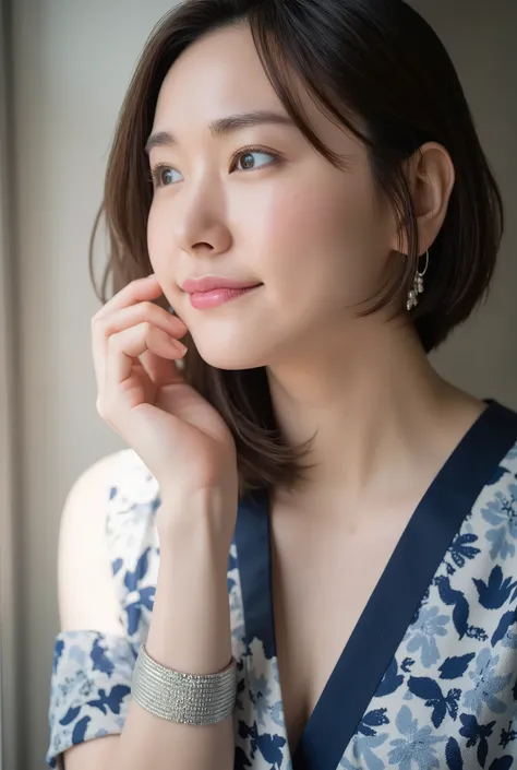 Best quality, 8k, Masterpiece :1.3)), 1girl, beautiful woman with emphasis on slim abs: 1.3, (casual hairstyle, big breasts: 1.2), (full body:1.6), ultra-detailed face, delicate eyes, double eyelids, soft breasts, smile, diamond choker necklace, jewely, ex...