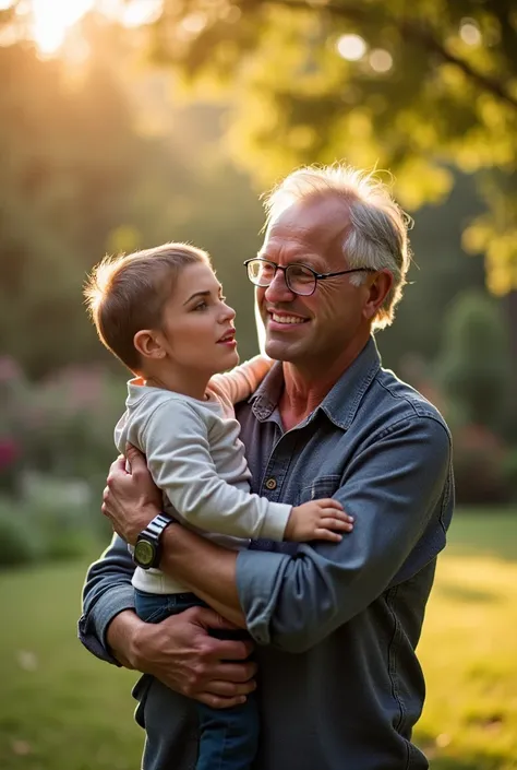 improve this photo, Take a picture of the two of them together they are father and son. 