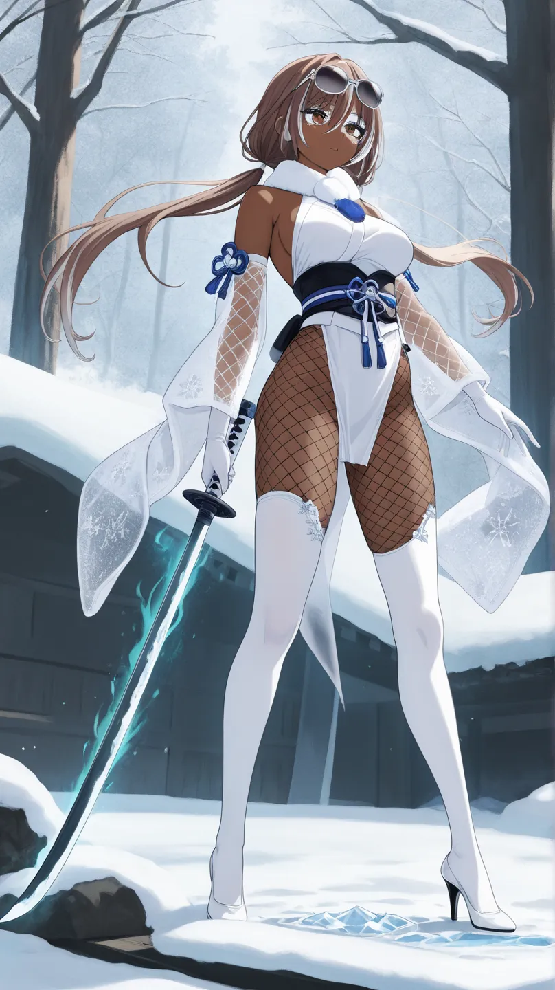 Hana  
Anime, only (outfit sexy berserker) 
(Brown skin color)  
(Eye color white ) 
(Berserker ice snow) (silk added on the clothes arms and legs) 
(MakeupColor eyeshadow White eyeliner White glossy lipstick White )  
(Breast size cup 34 b) 
(hourglass) 
...