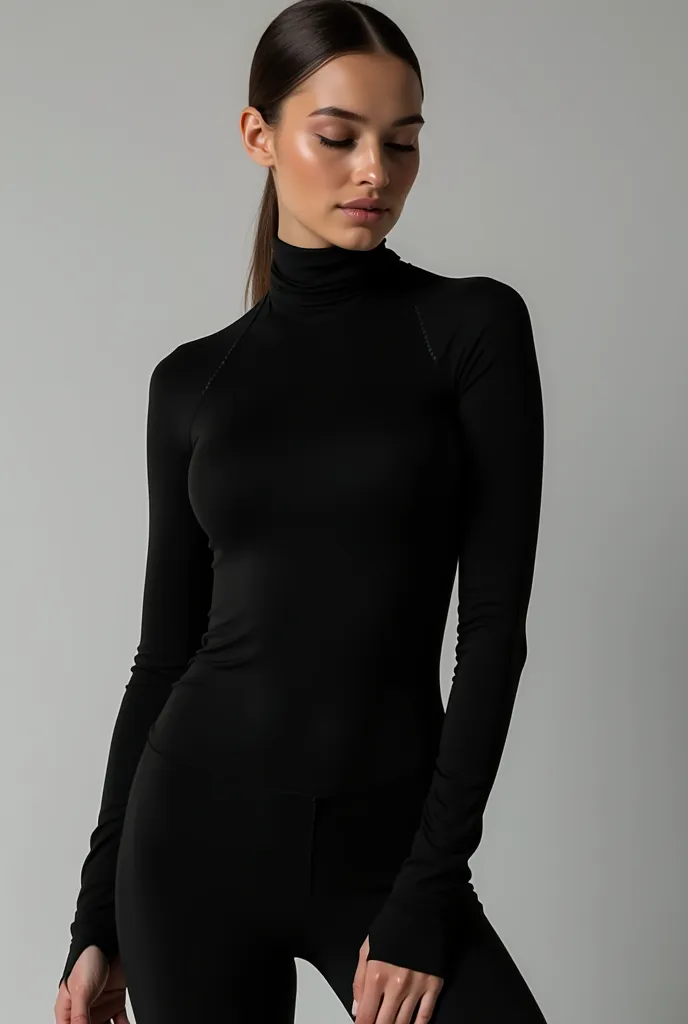 A black shirt for women lycra long sleeve 