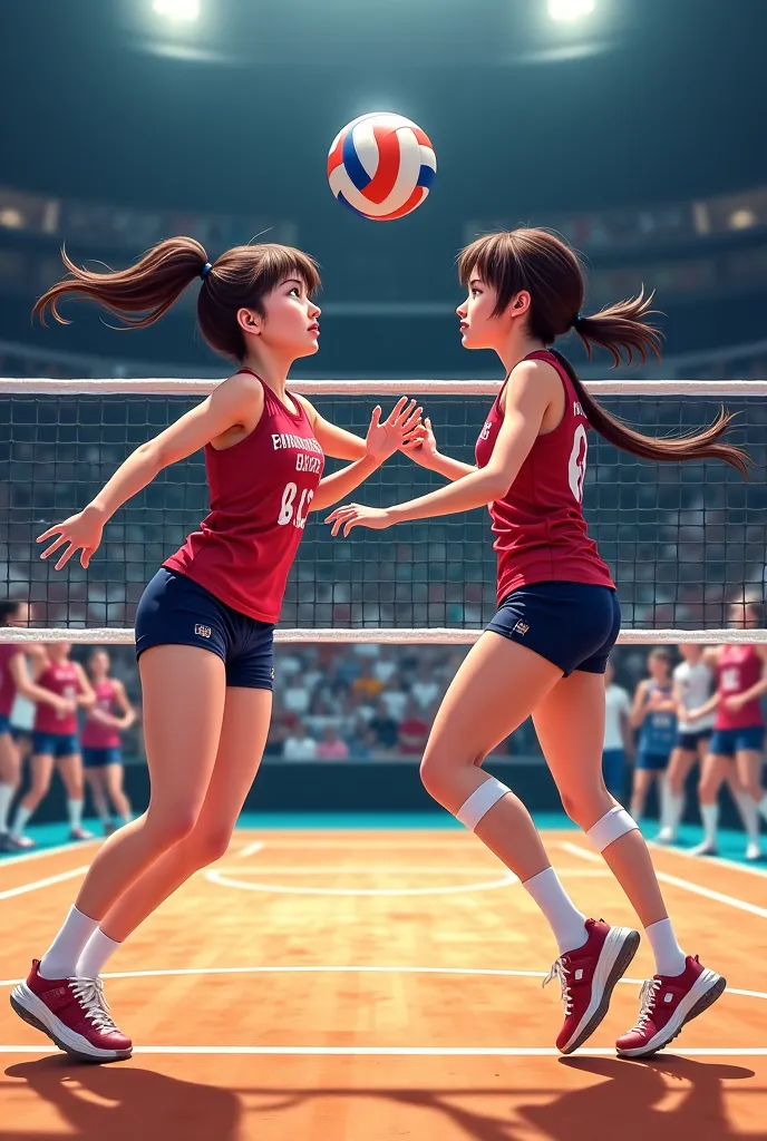 Make me a thumbnail Sara Vs Nishikawa in the spike cross
