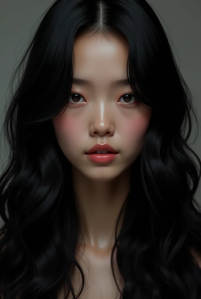 image of beautiful silky black hair