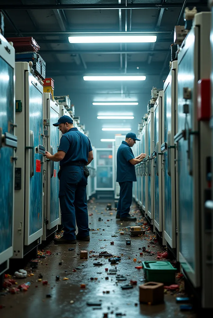 Picture where refrigeration equipment such as refrigerator coolers air conditioners come out damaged to repair