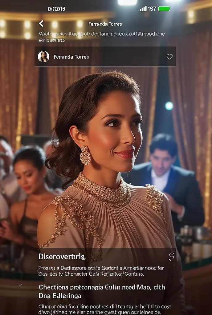 Image of Fernanda Torres, the Brazilian actress receiving an award 