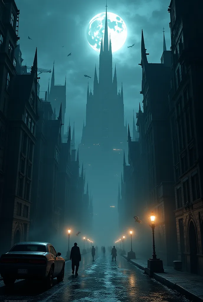 Make a haunted city at night