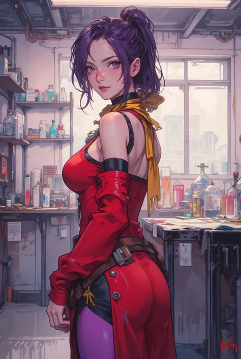 safe_pos, s((score_9_up, score_8_up, score_7_up)),hentai style,anime style)),(photo realistic),1 female, solo, standing, perfect face, Science Lab background, indoors, Science Laboratory, Laboratory, rear angle,

core_9, score_8_up, score_7_up, score_6_up,...