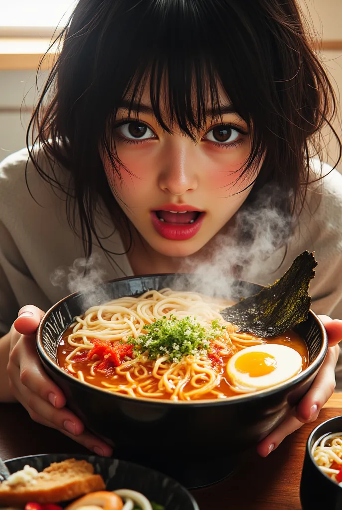 Naruto I was dying of hunger and I saw a brand-new ramen coming out of the pot! Then I went to eat everything, nor