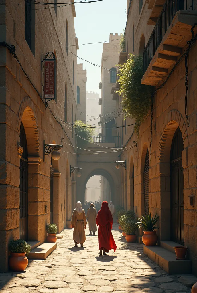 old narrow streets of palestine