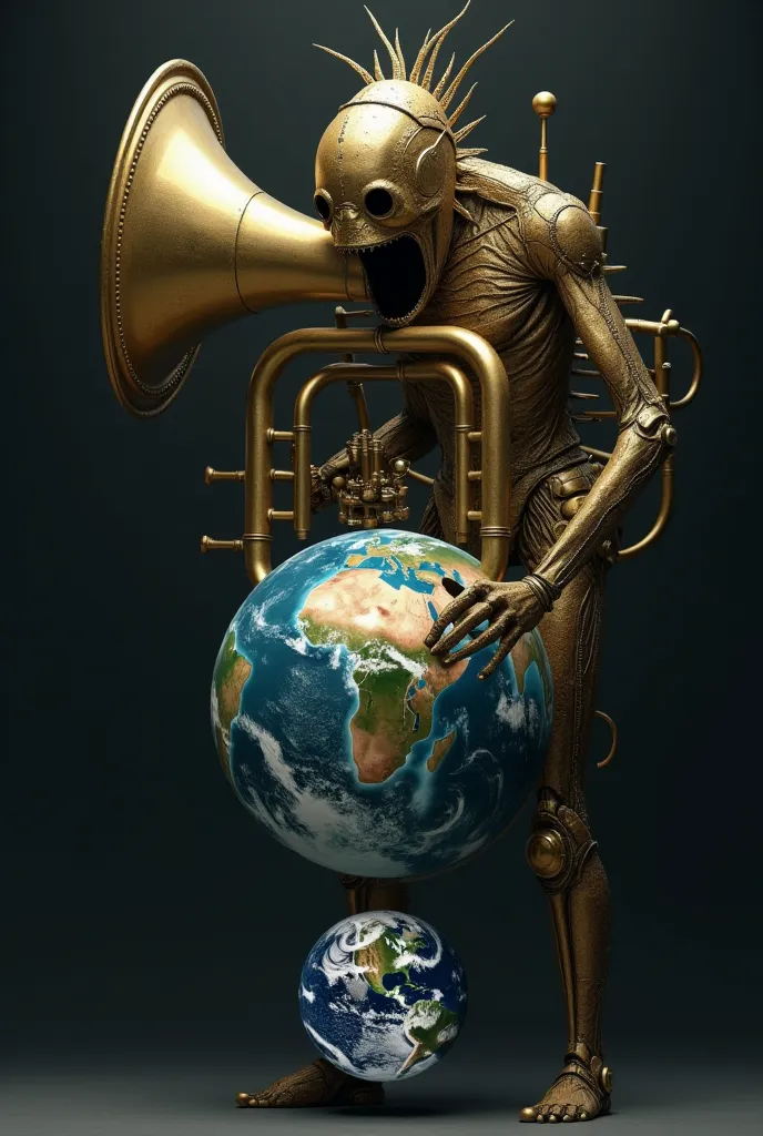 Trumpet about to eat earth 