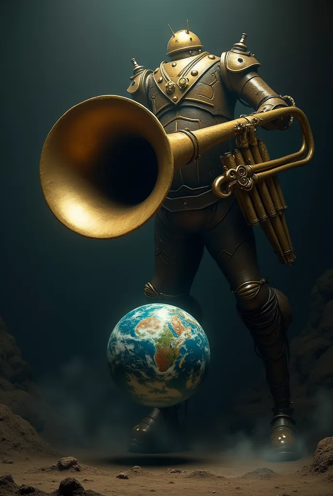 Trumpet about to eat earth 