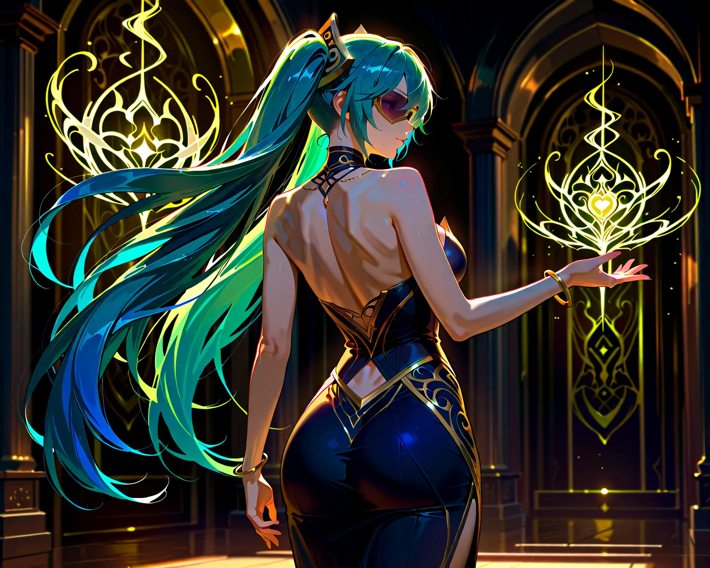 Sona from league of legends, hot body, standing