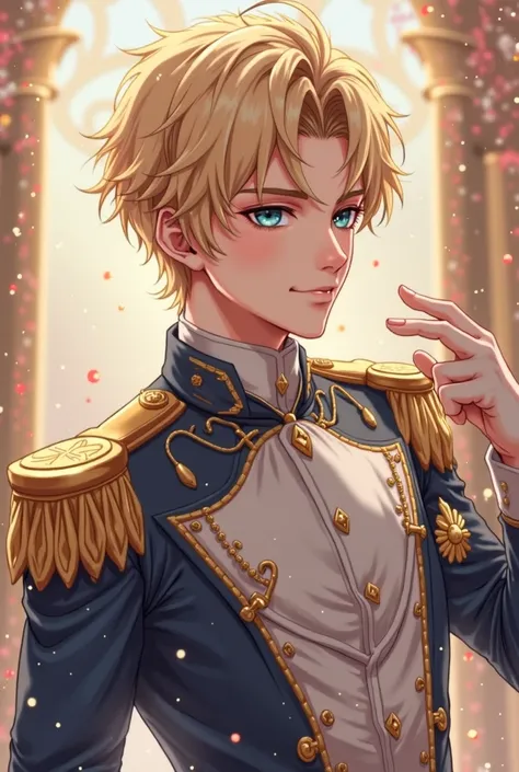 Art, blonde, in uniform, dancing, beautiful, anime based, homem beautiful, charming, soldier, sexy, armed