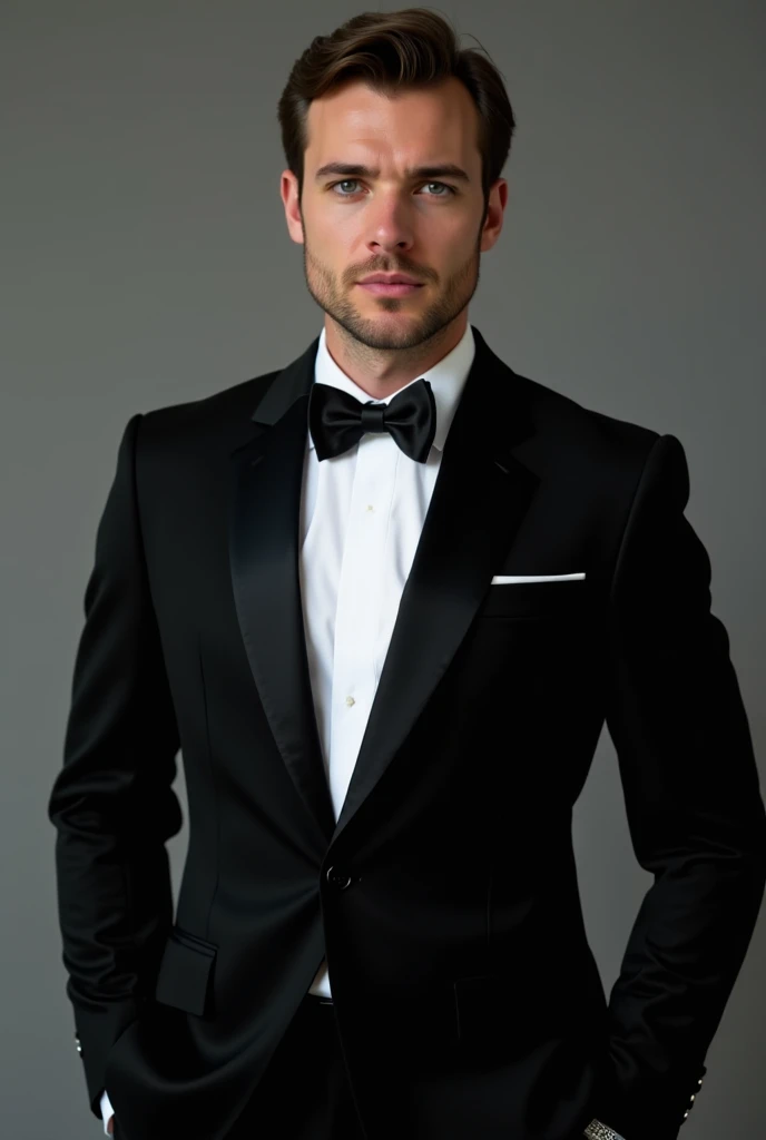 Man in black tuxedo photo