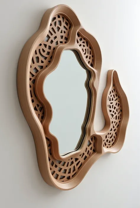 Create mirrors with innovative organic figures, That they are with wood where CNC is used