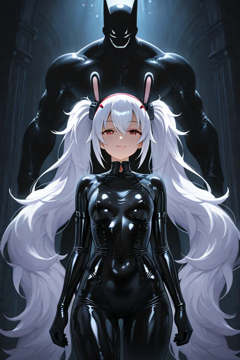 Laffey de Azur Lane in a black latex suit