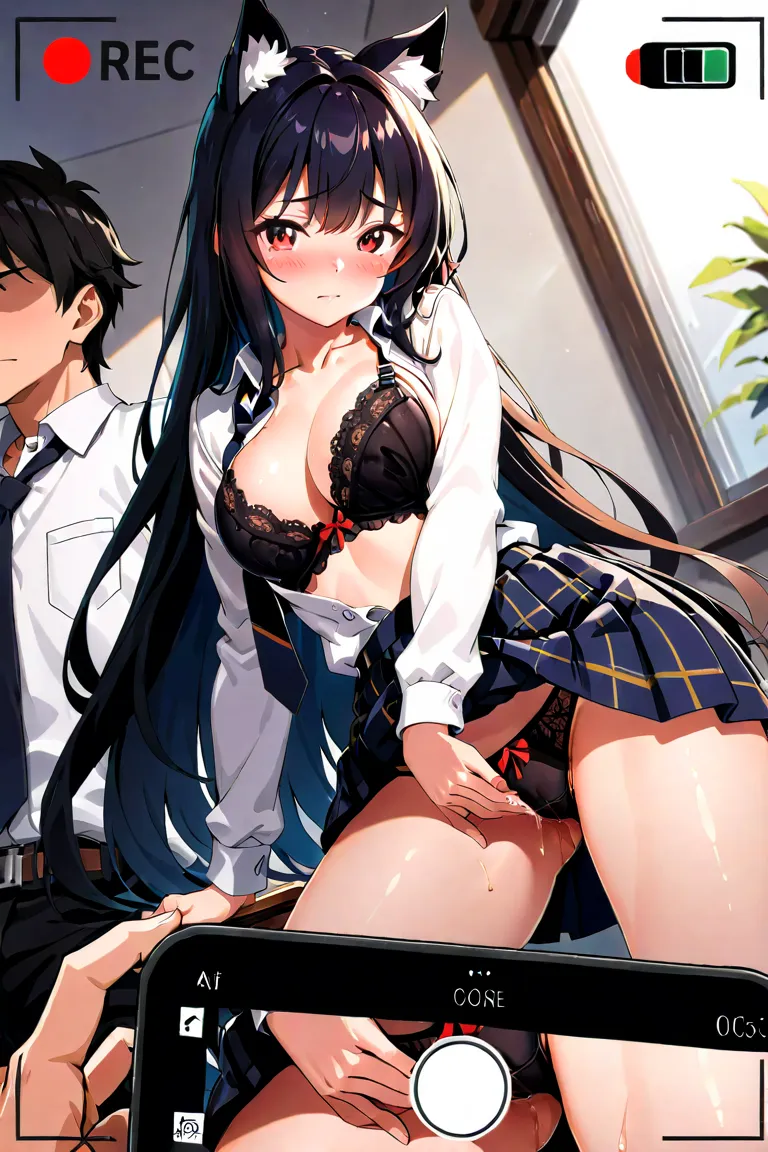 (masterpiece, best qualixty:1.3), (absurdres absolutely resolution), (8k), (detailed beautiful face and eyes), (detailed illustration), (super fine illustration), source_cartoon,  WAMER, voyeurism, 2girls, 1boy, female masturbation, 1girl, bra, underwear, ...