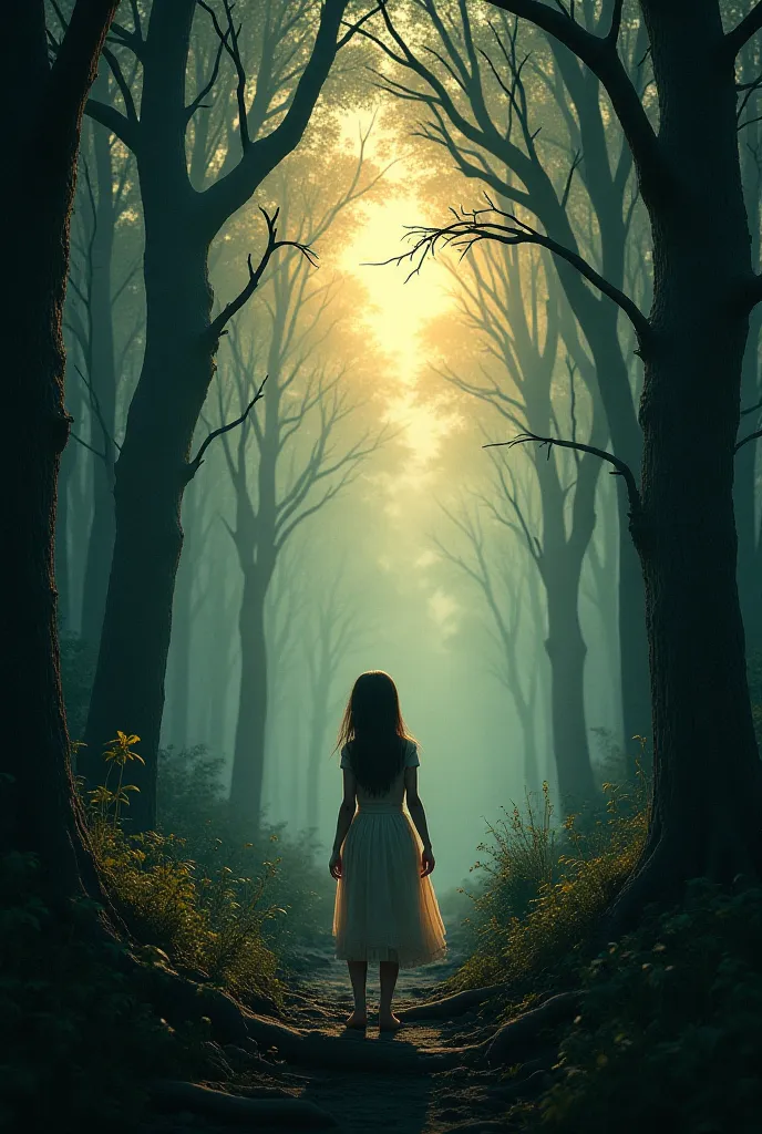 Lily was a 
Afraid of the big, wide world
She grew up within her castle walls
Now and then she tried to run
And then on the night with the setting sun
She went in the woods away
So afraid, all alone